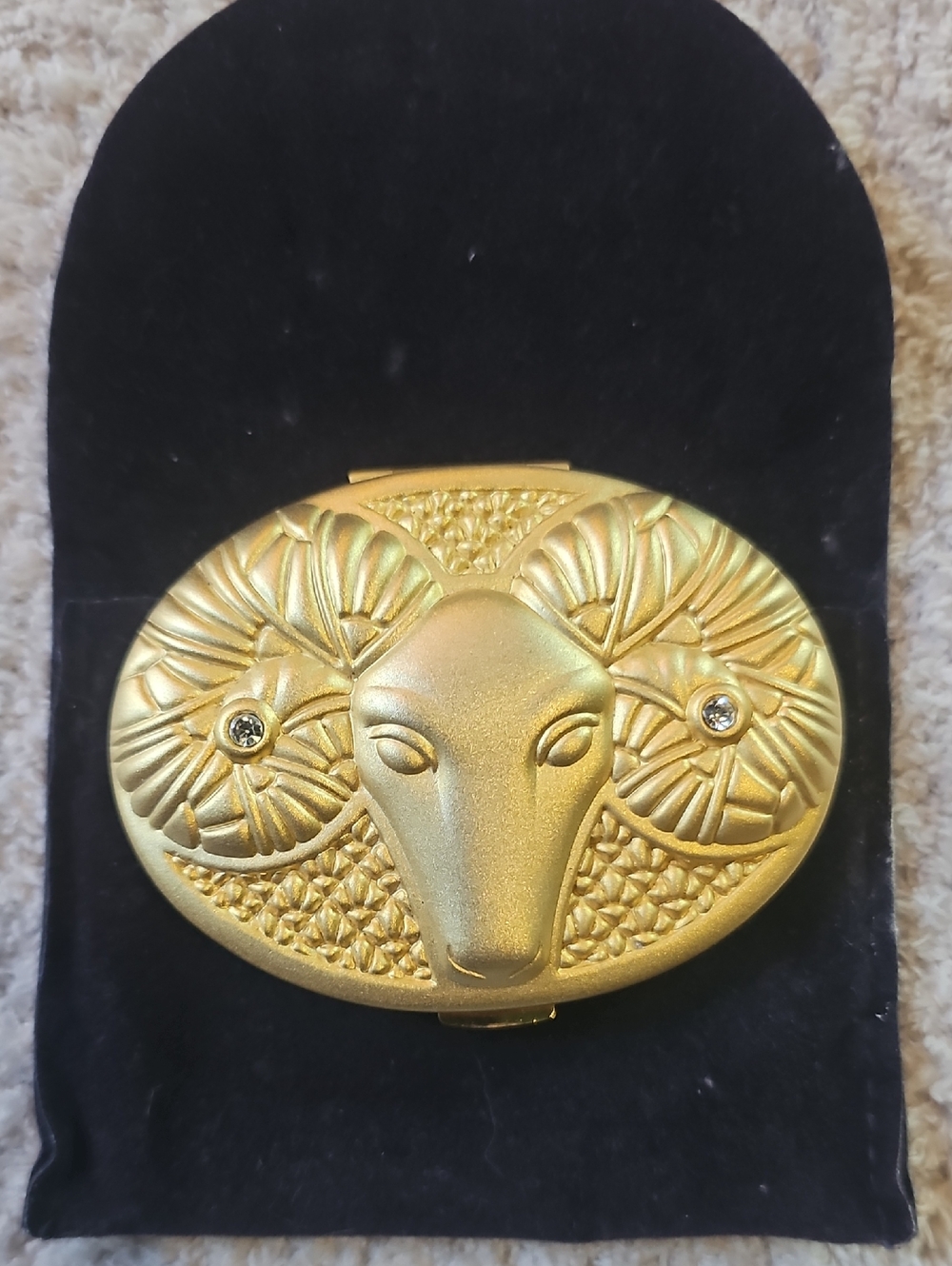 Estee Lauder Gold Aries Compact Case